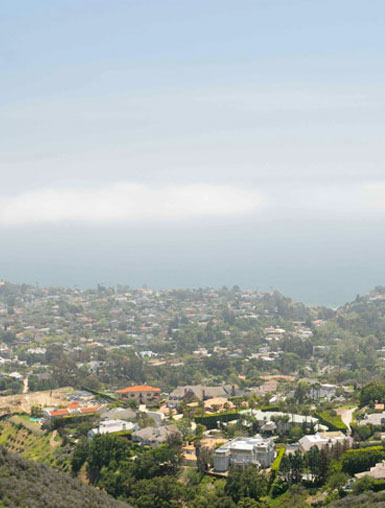 view of orange county from mountains to beach